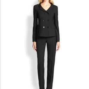 Hugo Boss Double Breasted Virgin Wool Pant Suit Sz 2 4 Jerisa Tegy Career Corp